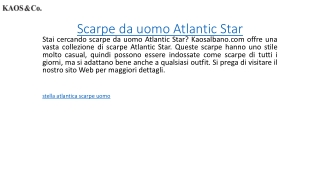 Scarpe da uomo Atlantic Star  Kaosalbano.com