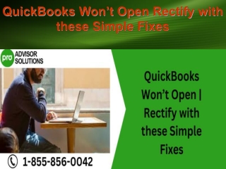 QuickBooks Won’t Open  Rectify with these Simple Fixes