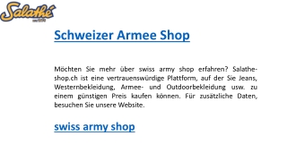 Schweizer Armee Shop   Salathe-shop.ch