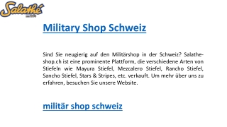 Military Shop Schweiz   Salathe-shop.ch