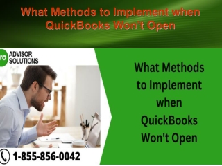 What Methods to Implement when QuickBooks Won