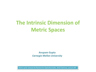 The Intrinsic Dimension of Metric Spaces