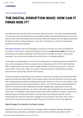 The Digital Disruption Wave_ How Can IT Firms Ride It_ - Techwave