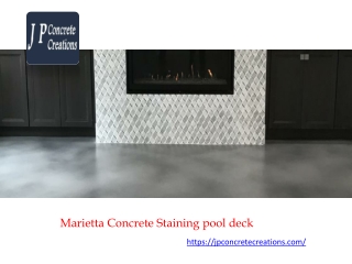 Marietta Concrete Staining pool deck