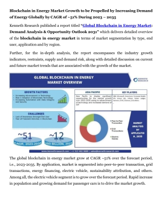 Press Release of blockchain in energy market