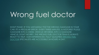 Wrong fuel doctor