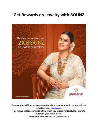 Get Rewards on Jewelry with BOUNZ