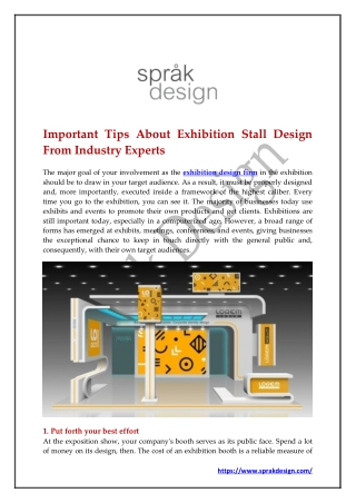 Important Tips About Exhibition Stall Design From Industry Experts