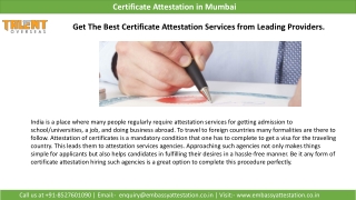 Know about Certificate Attestation in Mumbai