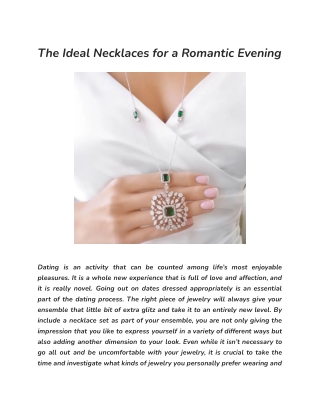 The Ideal Necklaces for a Romantic Evening