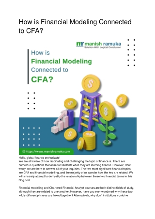 How is Financial Modeling Connected to CFA