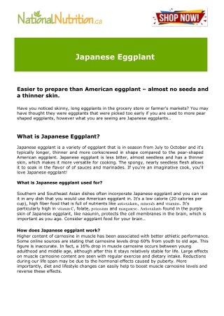 Japanese Eggplant