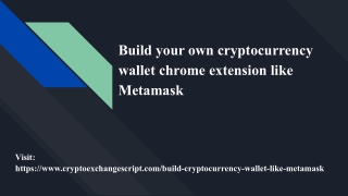 Multi Cryptocurrency Online Metamask Wallet for DeFi, NFT, Crypto Exchange