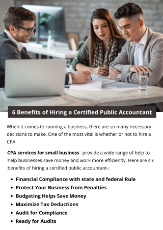 6 Benefits of Hiring a Certified Public Accountant