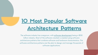 10 Most Popular Software Architecture Patterns