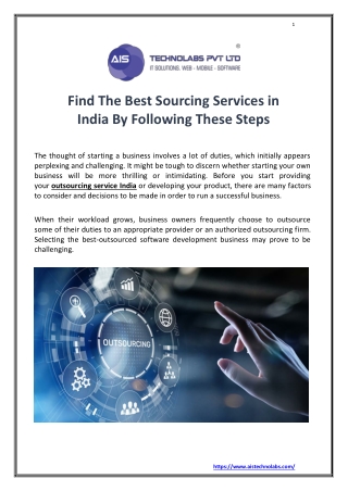 Find the Best Sourcing Services in India by Following These Steps
