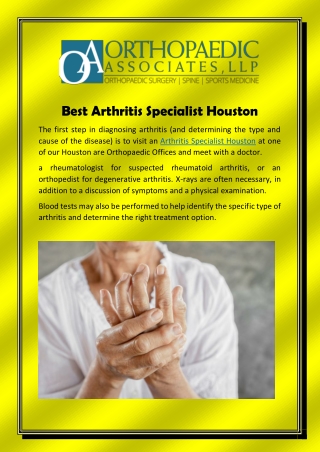 Best Arthritis Specialist Houston