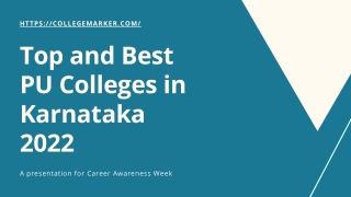 Top and Best PU Colleges in Karnataka 2022