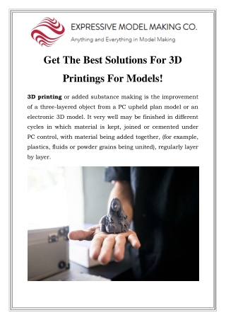 Best 3D Printing Services in Mumbai Call-9819969376