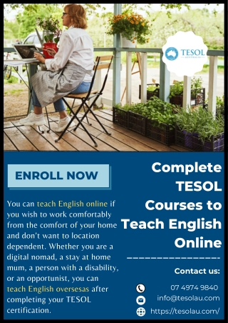 Complete TESOL Courses to Teach English Online