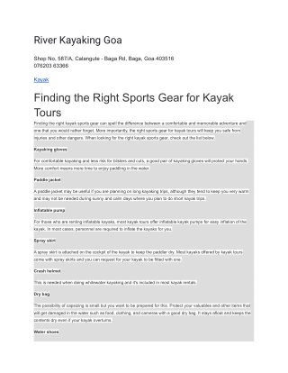 River Kayaking Goa (1)