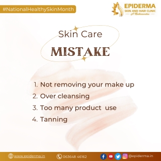 Common Skincare Mistakes | Best Dermatologist in Jayanagar | Epiderma Clinic