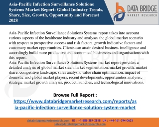 Asia-Pacific Infection Surveillance Solutions Systems Market