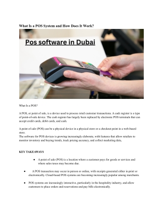Pos software in Dubai