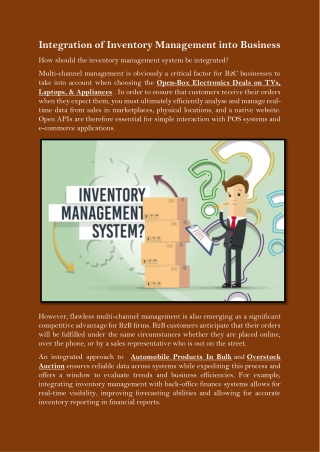 Integration of Inventory Management into Business