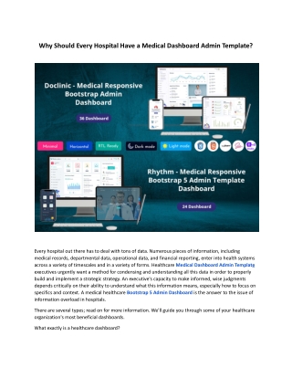 Why Should Every Hospital Have a Medical Dashboard Admin Template_.docx