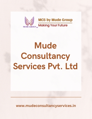 Retained niche such for tougher roles Mude Consultancy Services