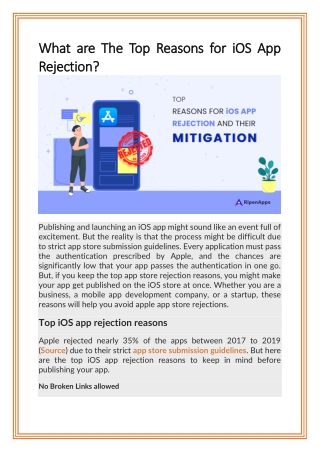 What are The Top Reasons for iOS App Rejection