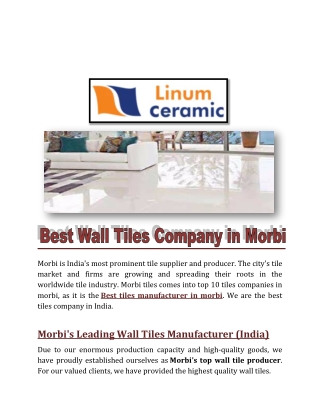 Best Wall Tiles  Morbi