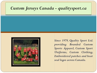 Custom Jerseys Canada - qualitysport.ca