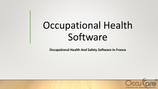 Occupational Health And Safety Software In France