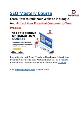 SEO Mastery course