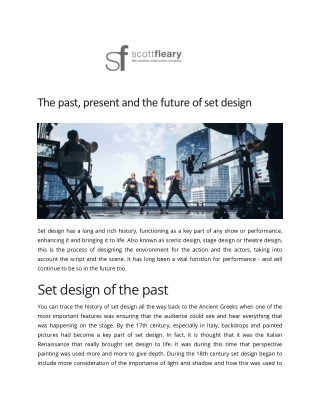 The past, present and the future of set design - Scott Fleary Productions