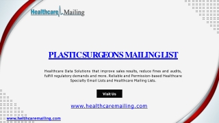 plastic surgeons email list