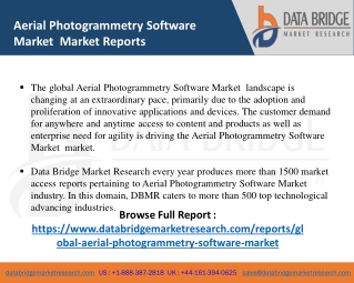 Global Aerial photogrammetry software market