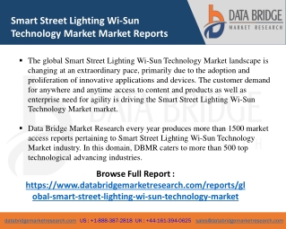 Global smart street lighting wi sin technology