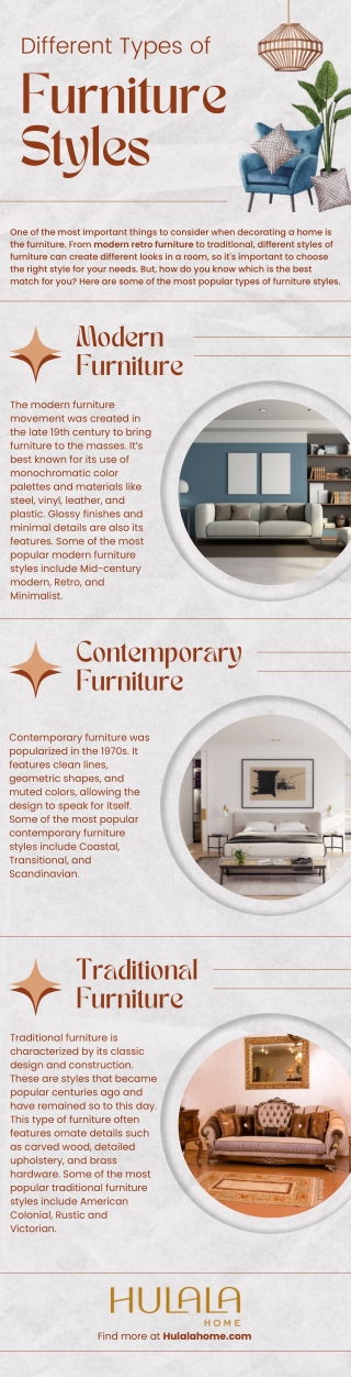 Different Types of Furniture Styles