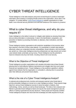 Cyber threat Intelligence - Driveittech