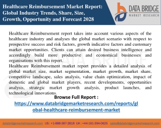 Healthcare Reimbursement Market