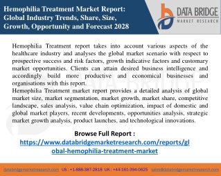 Hemophilia Treatment Market