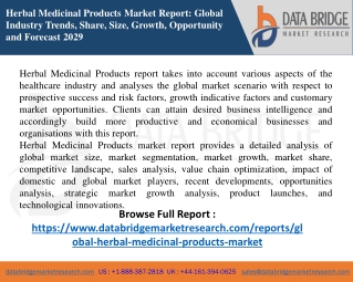 Herbal Medicinal Products Market