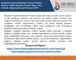 Hospital Acquired Infection Control Market