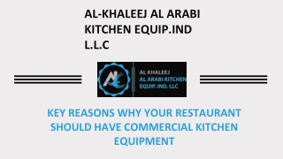 Key Reasons Why Your Restaurant Should Have Commercial Kitchen Equipment