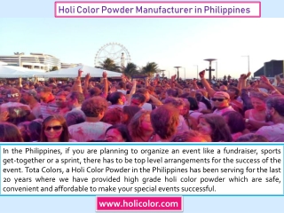 Holi Color Powder Manufacturers in Philippines