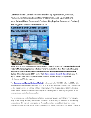 Command and Control Systems Market, Global Forecast to 2027