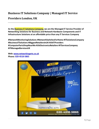 Business IT Solutions Company  Managed IT Service Providers London, UK